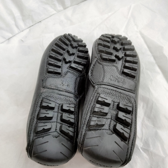 Coach Black Pebbled Leather Arlene Turn Lock Loafer Flats Size 6B - Picture 8 of 16